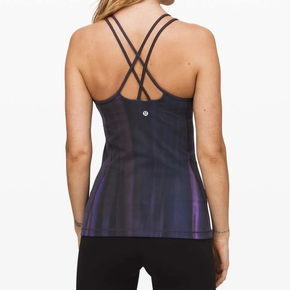 Lululemon Free To Be Tank Brushed Spray Dye Lunar Purple Intergalactic size 6